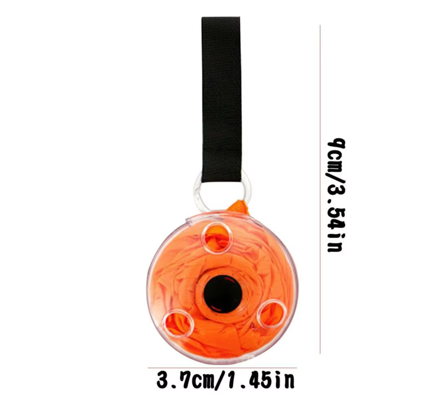 Allernieuwste.nl® Oprolbare Opvouwbare Boodschappentas - Draagbare Schoudertas - 2 Stuks - Oranje ##