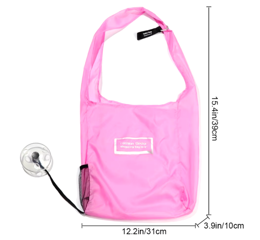 Allernieuwste.nl® Oprolbare Opvouwbare Boodschappentas - Draagbare Schoudertas - 2 Stuks - Rood