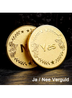 Allernieuwste.nl JA NEE Munt Ø 40 mm - Verguld **