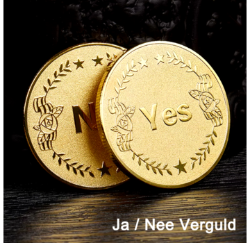 Allernieuwste.nl JA NEE Munt Ø 40 mm - Verguld **