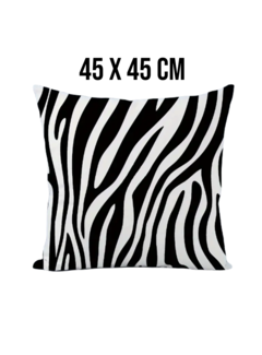 Allernieuwste.nl Kussenhoes Zebra print 3 Wit Zwart - 45x45cm