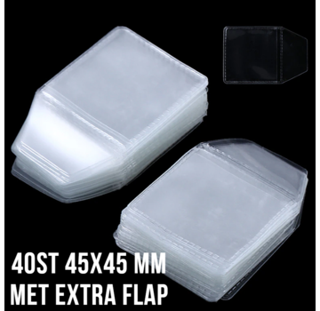 Allernieuwste.nl 40 Stuks PVC Munt Opberg Tas - Transparant - 45 x 45 mm