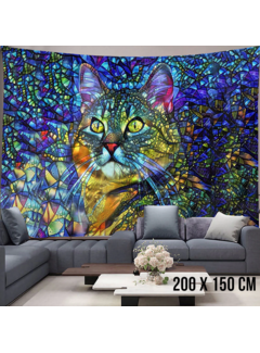 Allernieuwste.nl Wandkleed Graffiti Kat - 200 x 150 cm