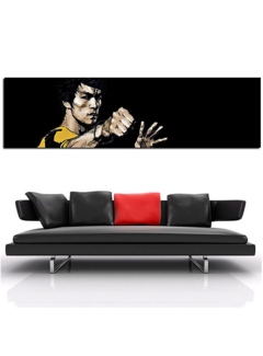 Allernieuwste.nl Canvas Schilderij Bruce Lee Tribute - 40 x 160 cm
