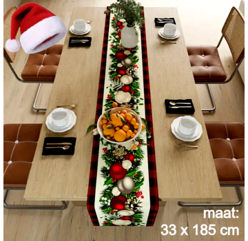 Allernieuwste.nl Kerst Tafelloper Kerstmis Decoratie - 33 x 185 cm