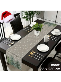 Allernieuwste.nl Kerst Tafelloper Merry Christmas Kerstmis Decoratie - 33 x 230 cm