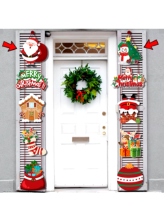 Allernieuwste.nl Set van 2 Kerstmis Hangende Deur Banner - 10 Designs