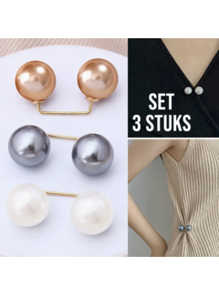 LaGloss 3 STUKS Parel Veiligheidsspelden Set Kledingspelden  *