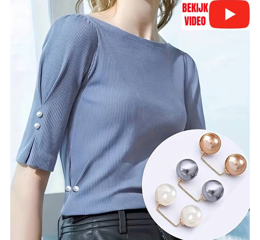 LaGloss® 3 STUKS Parel Veiligheidsspelden Set Kledingspelden Elegante Fashion Clips voor Veiligheid en Stijl %%