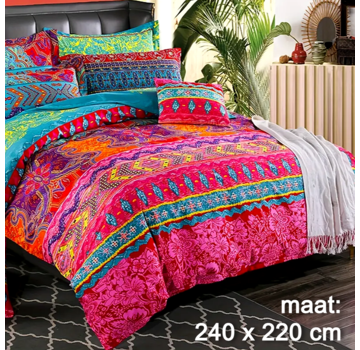 Allernieuwste.nl Boho Bohemian Dekbedovertrek met 2 Kussenslopen Set - 240 x 220 cm