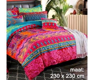 Allernieuwste.nl Boho Bohemian Dekbedovertrek met 2 Kussenslopen Set - 230 x 230 cm