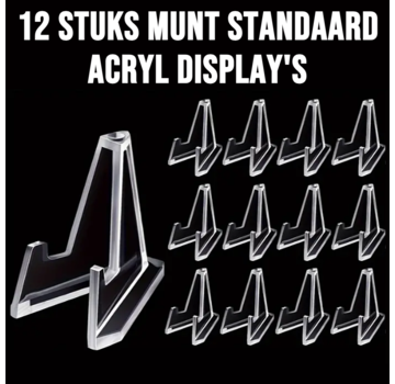 Allernieuwste.nl 12 Stuks Munt Standaard Acryl Display – Transparant **