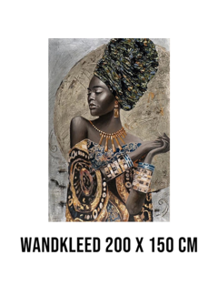 Allernieuwste.nl® Wandkleed Afrikaanse Vrouw - 200x150cm