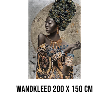 Allernieuwste.nl® Wandkleed Afrikaanse Vrouw - 200x150cm