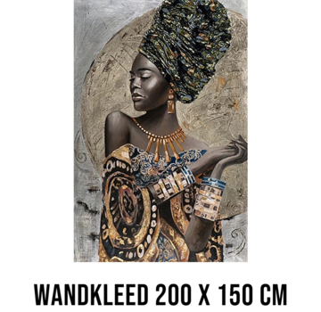Allernieuwste.nl® Wandkleed Afrikaanse Vrouw - 200x150cm