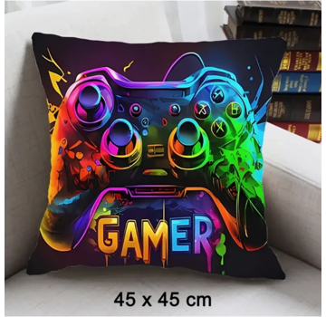 Allernieuwste.nl Kussenhoes Gamer Game Console - 45 x 45 cm