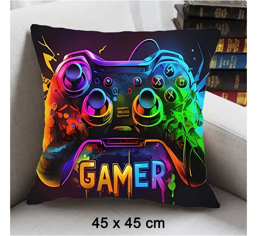 Allernieuwste.nl® Kussenhoes Gamer Game Console - 45 x 45 cm