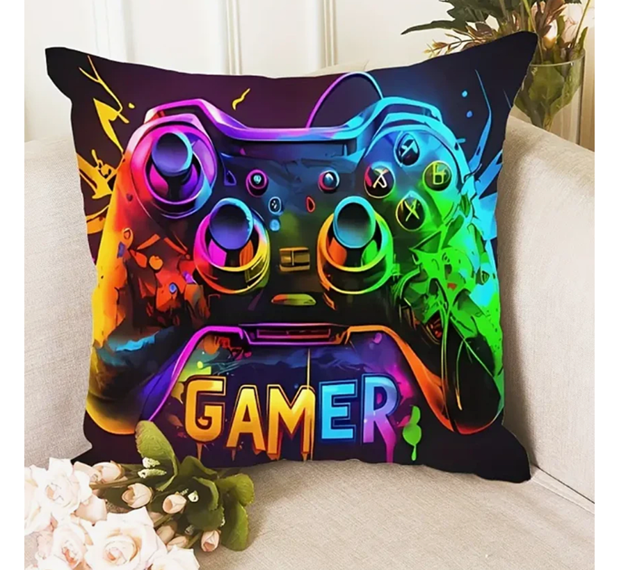 Allernieuwste.nl® Kussenhoes Gamer Game Console - 45 x 45 cm