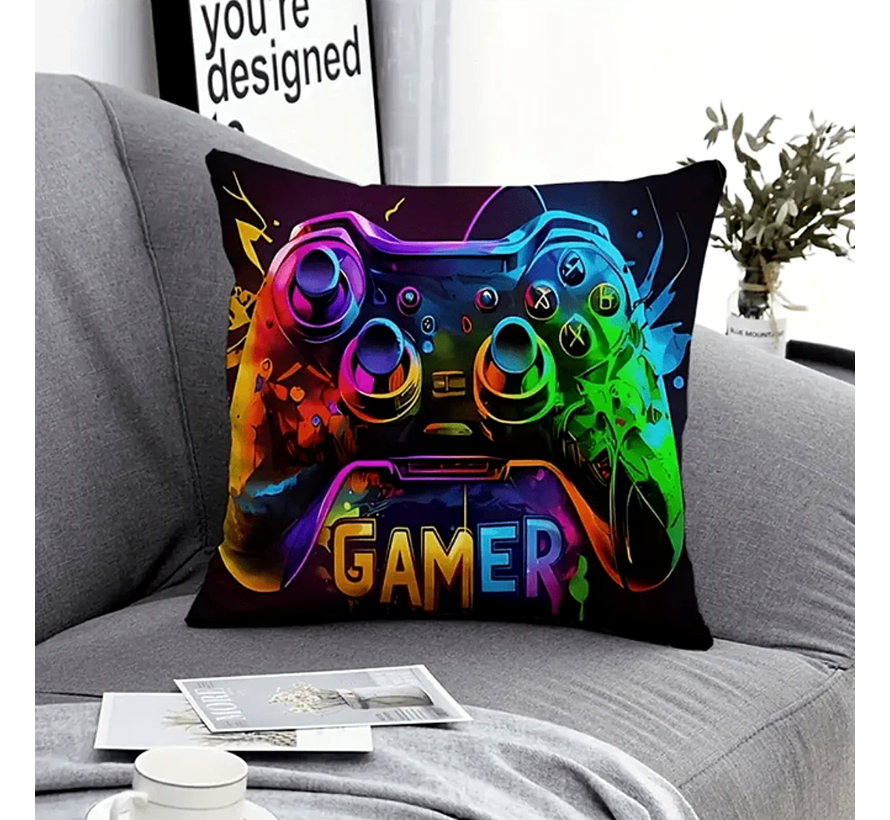 Allernieuwste.nl® Kussenhoes Gamer Game Console - 45 x 45 cm