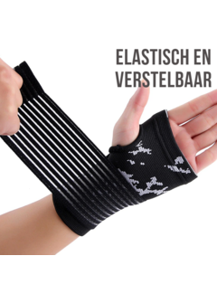 Allernieuwste.nl Verstelbare Elastische Pols Band - Zwart **