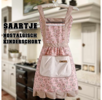 Allernieuwste.nl Nostalgisch Roze Kinderschort Saartje - 90cm