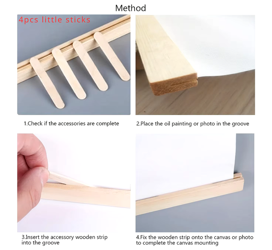 Allernieuwste.nl® Posterhanger 31 cm A3 Hout Poster Ophangsysteem Canvas Schilderij Lijst Posterhouder