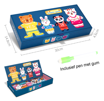 Allernieuwste.nl® 3D Houten Aankleed Puzzel Dieren Voor Kinderen 3, 4, 5, 6 jaar