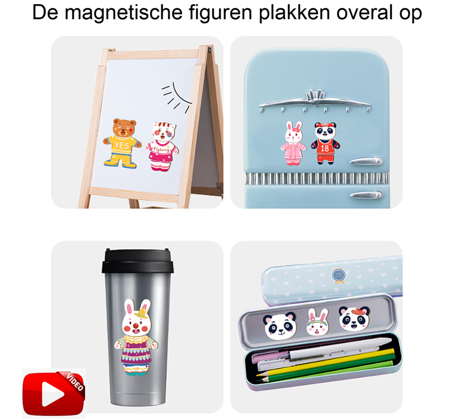 Allernieuwste.nl® 3D Houten Aankleed Puzzel Educatieve Dieren Aankleedpuzzel Voor Kinderen 3, 4, 5, 6 jaar