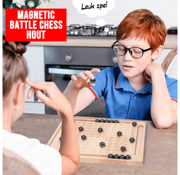Allernieuwste.nl® Houten Spel Magnetic Battle Chess 1 tot 4 Personen 4-99 jaar