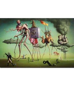 Allernieuwste.nl Canvas Schilderij Salvador Dali Surrealistisch - 50 x 70 cm