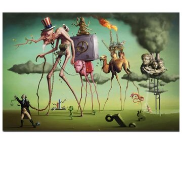 Allernieuwste.nl Canvas Schilderij Salvador Dali Surrealistisch - 50 x 70 cm