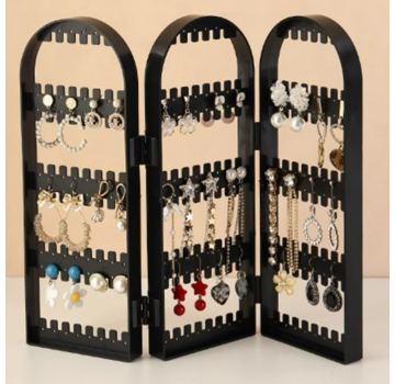 LaGloss Inklapbaar Sieraden Display - 28x10x2cm - Zwart