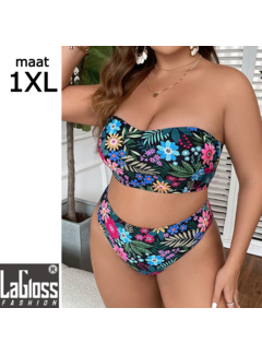 LaGloss Bikini Set Bloemen Plus Size 1XL