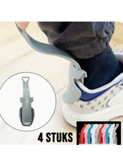 Allernieuwste.nl 4 STUKS Hulp Schoenlepel Ouderen voor Eenvoudig Aan- en Uittrekken van Schoenen Mix Kleur