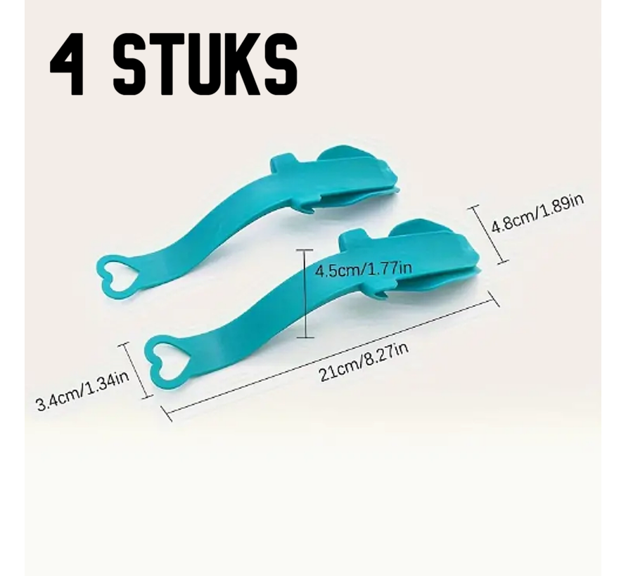 Allernieuwste.nl® 4 STUKS Hulp Schoenlepel Ouderen voor Eenvoudig Aan- en Uittrekken van Schoenen Mix Kleur