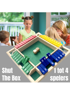 Allernieuwste.nl Shut the box - Kleurige Dobbelspel - 1 - 4 spelers