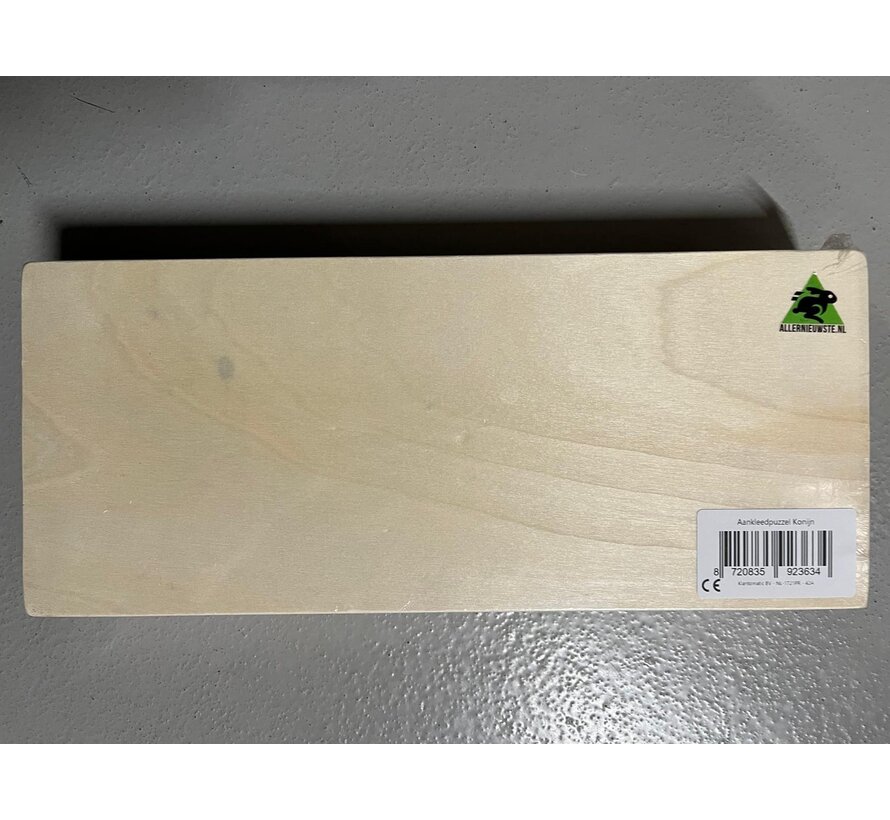 Allernieuwste.nl® Houten Aankleed Puzzel Creatieve Konijnen Aankleedpuzzel Voor Kinderen 4, 5, 6 jaar