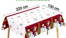 2 Pack Kerst Sneeuwvlok Tafelkleed, Blauw Paars Sneeuwvlok Tafelkleed Winter Frozen Xmas Party Tafelhoes voor Kerstmis Winter Vakantie Nieuwjaar Feestbenodigdheden Decoraties, 130 x 220 cm A4XHZB