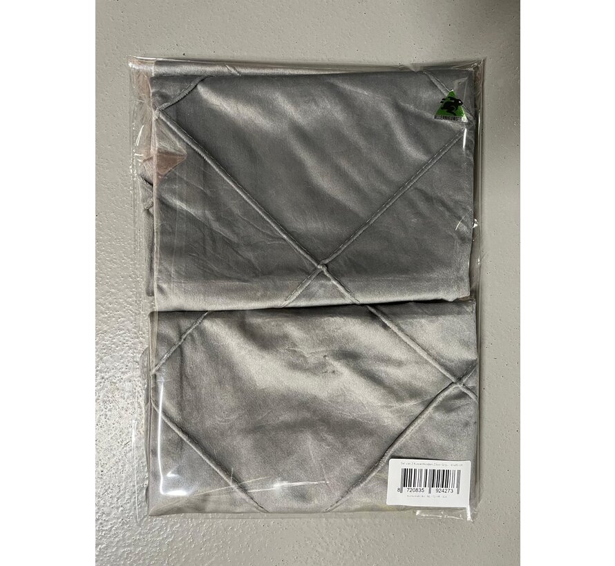 Allernieuwste.nl® Set van 2 Kussenhoezen Zilver Grijs - 45x45 cm - Moderne Decoratieve Hoes ##