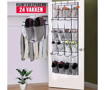 Allernieuwste.nl® 24-Vaks Deur Organizer Opbergruimte - Wit/Zwart  150 x 56 cm