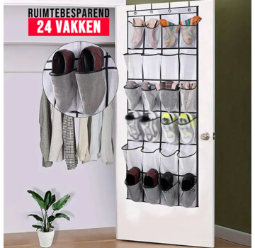 Allernieuwste.nl® 24-Vaks Deur Organizer Opbergruimte - Wit/Zwart  150 x 56 cm