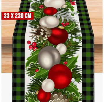 Allernieuwste.nl® Kerst Tafelloper Kerstmis Decoratie  2- 33 x 230 cm