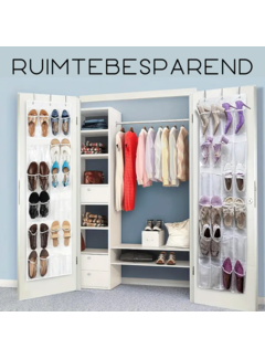 Allernieuwste.nl® 24-Vaks Deur Organizer Opbergruimte - Wit 150 x 56 cm