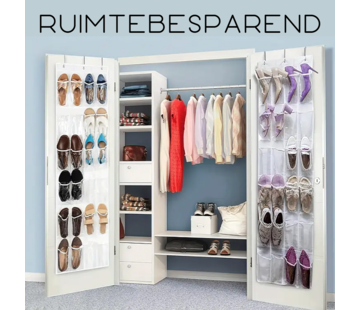 Allernieuwste.nl® 24-Vaks Deur Organizer Opbergruimte - Wit 150 x 56 cm