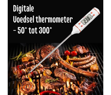 Allernieuwste.nl® Digitale Voedselthermometer Keuken Vlees BBQ Thermometer - Wit