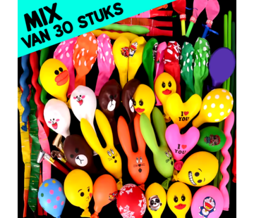 Allernieuwste.nl® Mix 30 Stuks Cartoon Ballonnen