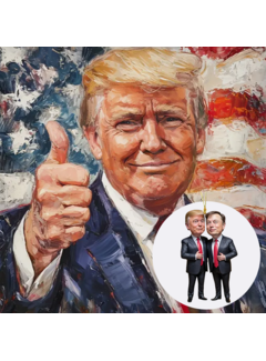 Allernieuwste.nl® Hanger Decoratie Donald Trump en Elon Musk  *