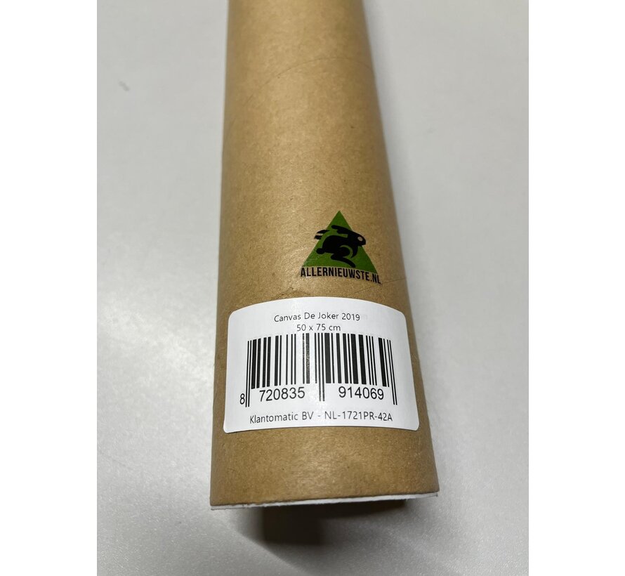 Allernieuwste.nl® Canvas Schilderij De Joker 2019 - Kunst aan je Muur - Realistisch / Film - Kleur - 50 x 75 cm