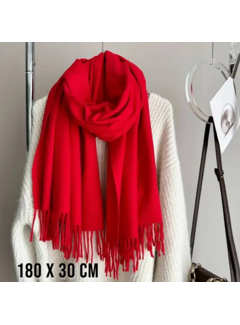 LaGloss Elegante Rode Sjaal - 180 x 30 cm