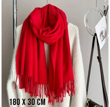 LaGloss Elegante Rode Sjaal - 180 x 30 cm